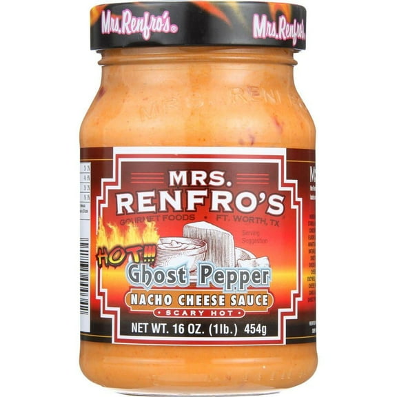 MRS RENFRO - Spicy Ghost Pepper Nacho Cheese Sauce - 16 Oz, Case of 6