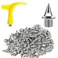 thumbnail image 1 of MRSXXNTY 140PCS 1/4inch Stainless Steel Track and Cross Country Spikes Golf Shoe Spikes with Spike Wrench, Replacement Spikes for Sprint Sports Short Running Track Shoes, 1 of 5