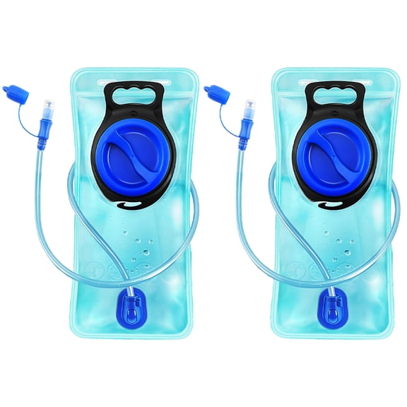 MRSXXNTY 2 Pcs Hydration Bladder, 2L Water Bladder for Hiking Backpack Leak Proof Water Reservoir Storage Bag, BPA-Free Water Pouch Hydration Pack for Camping Cycling Running, Military Blue 2 Liter