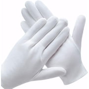 MRSTY 30 PCS White Cotton Gloves for Dry Hands Eczema SPA Moisturizing - Work Glove Liners for Serving Costume Inspection--L