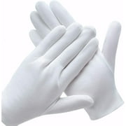 MRSXXNTY 30 PCS White Cotton Gloves for Dry Hands Eczema SPA Moisturizing - Work Glove Liners for Serving Costume Inspection--M