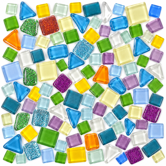 MRSXXNTY 600g Glue Down Irregular Tiny Mosaic Tile Hobbies Children Handmade Crystal Craft for Bathroom Kitchen Home Decoration DIY Art Projects,0.4X0.4 Inch(Mixed Color Series)