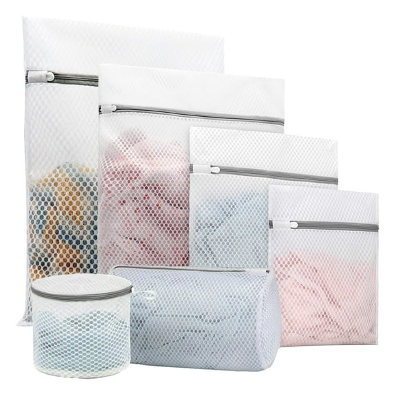 MRSXXNTY 6Pcs Durable Honeycomb Mesh Laundry Bags for Delicates