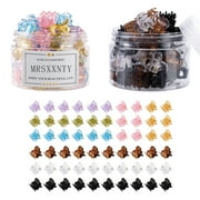 MRSXXNTY 96 Pcs Durable Mini Hair Claw Clips, Great for Design Kids and Adult Hairstyles, Decroation Buns, Pining Bangs, Strong Grip, Multifunction Clamp Clips (8 Colors)