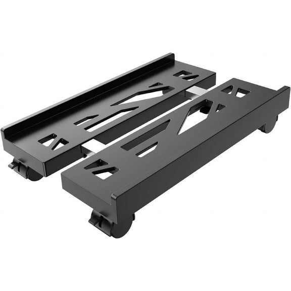 MRSXXNTY Adjustable Mobile CPU Stand, Ventilated Computer Tower Stand PC Tower Stand with 4 Caster Wheels Fits Most PC, Under Desk CPU Holder PC Floor Cart PC Riser for Gamers and Students (Black)