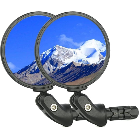 MRSXXNTY Bike Mirrors,Bike Bar End Mirror, HD Glass Convex Lens Bicycle Rearview Mirror, Safe Cycling Rearview Mirror, Easy to Install