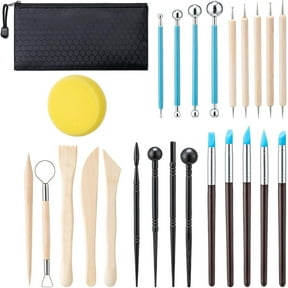 MRSXXNTY Clay Tools Kit, 25 PCS Pottery Tools, Practical Polymer Clay Sculpting Tools Kit, Air Dry Clay Tools Set for Kids, Adults, Pottery Craft, Carving, Drawing, Modeling, Shaping