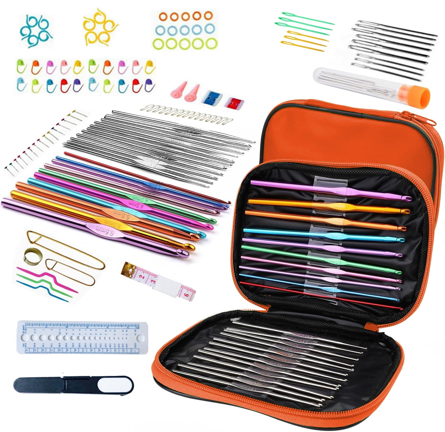 Dazzleimart Crochet Starter Kit For Beginners - T-Shirt Yarn With Tools For DIY Handbags