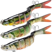MRSTY Bass Fishing Lure for Freshwater and Saltwater Lifelike Fishing Lures Multi Jointed Swimbait for Bass Trout Crappie Walleye Pike Fishing Gifts for Men