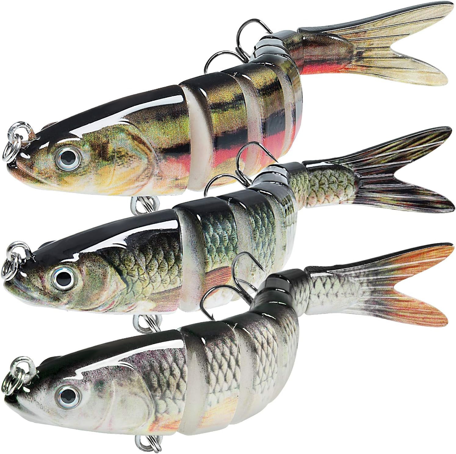 MRSXXNTY Fishing Lures for Freshwater and Saltwater, Lifelike Swimbait for Bass Trout Crappie, Slow Sinking Bass Fishing Lure, Amazing Fishing Gifts for Men, Must-Have for Family Fishing Gear