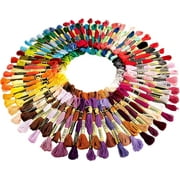 MRSTY Embroidery Thread Floss 150 Colors Friendship Bracelet String Making Bracelets Cross Stitch Kit Supplies Thin Yarn Sewing Patterns Cotton Strings Crochet Braces Wrap Colored Rainbow Crafts