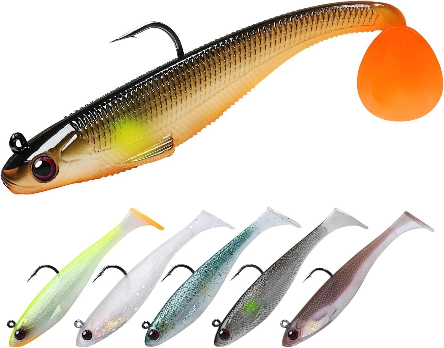 MRSXXNTY Pre-Rigged Soft Fishing Lures for Trout