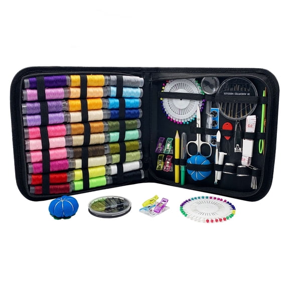 MRSXXNTY Upholstery Repair Sewing Kit: 47 Pieces Heavy Duty Sewing Kit with Sewing Awl, Seam Ripper, Leather Hand Sewing Stitching Needles, Sewing Thread for Car, Sofa, Backpack, Shoe, Craft DIY