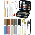 thumbnail image 1 of MRSXXNTY  Upholstery Repair Sewing Kit: 47 Pieces Heavy Duty Sewing Kit with Sewing Awl, Seam Ripper, Leather Hand Sewing Stitching Needles, Sewing Thread for Car, Sofa, Backpack, Shoe, Craft DIY, 1 of 1