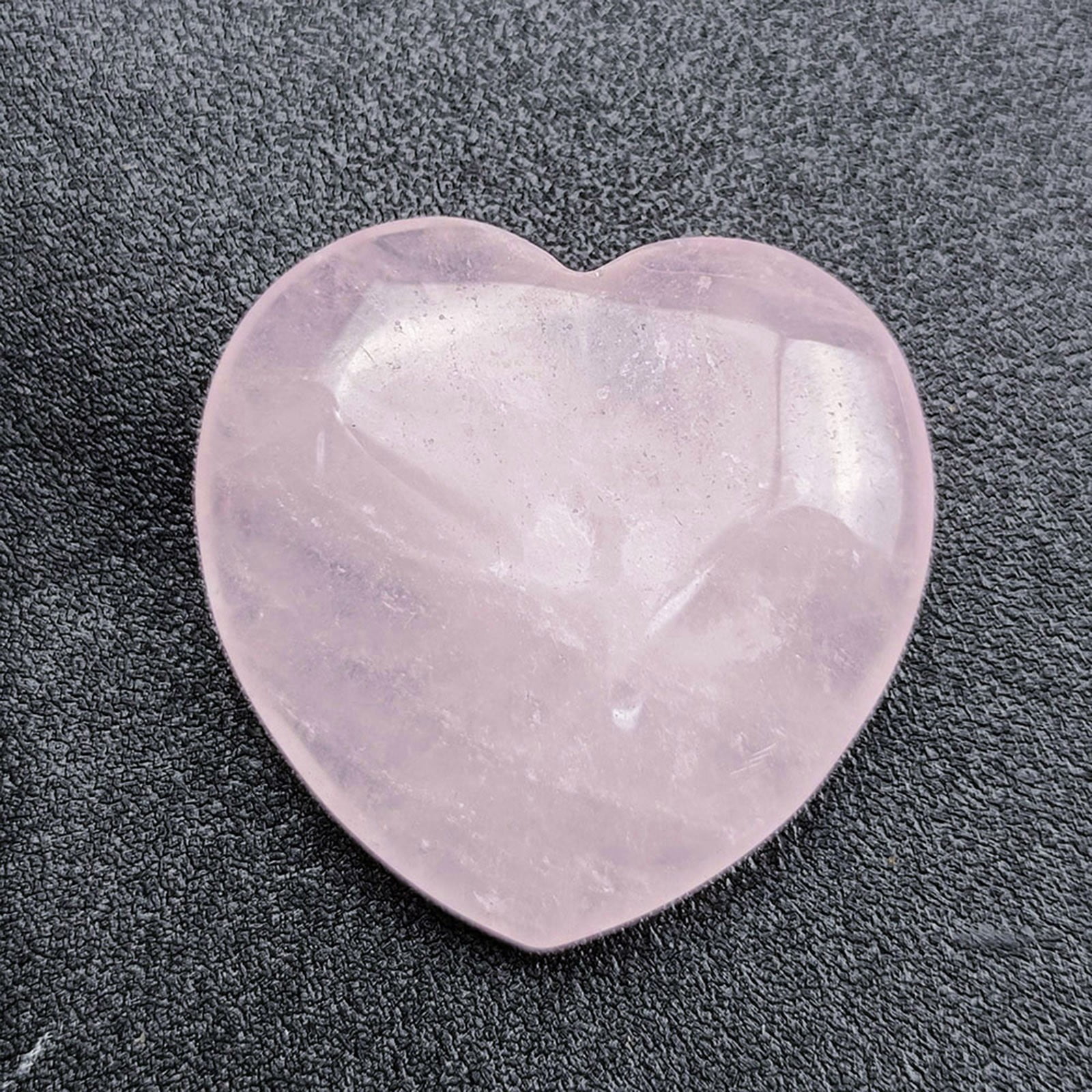 Natural Rose Quartz Crystal Carved Heart Shaped Pink Love Palm Healing  Gemstones