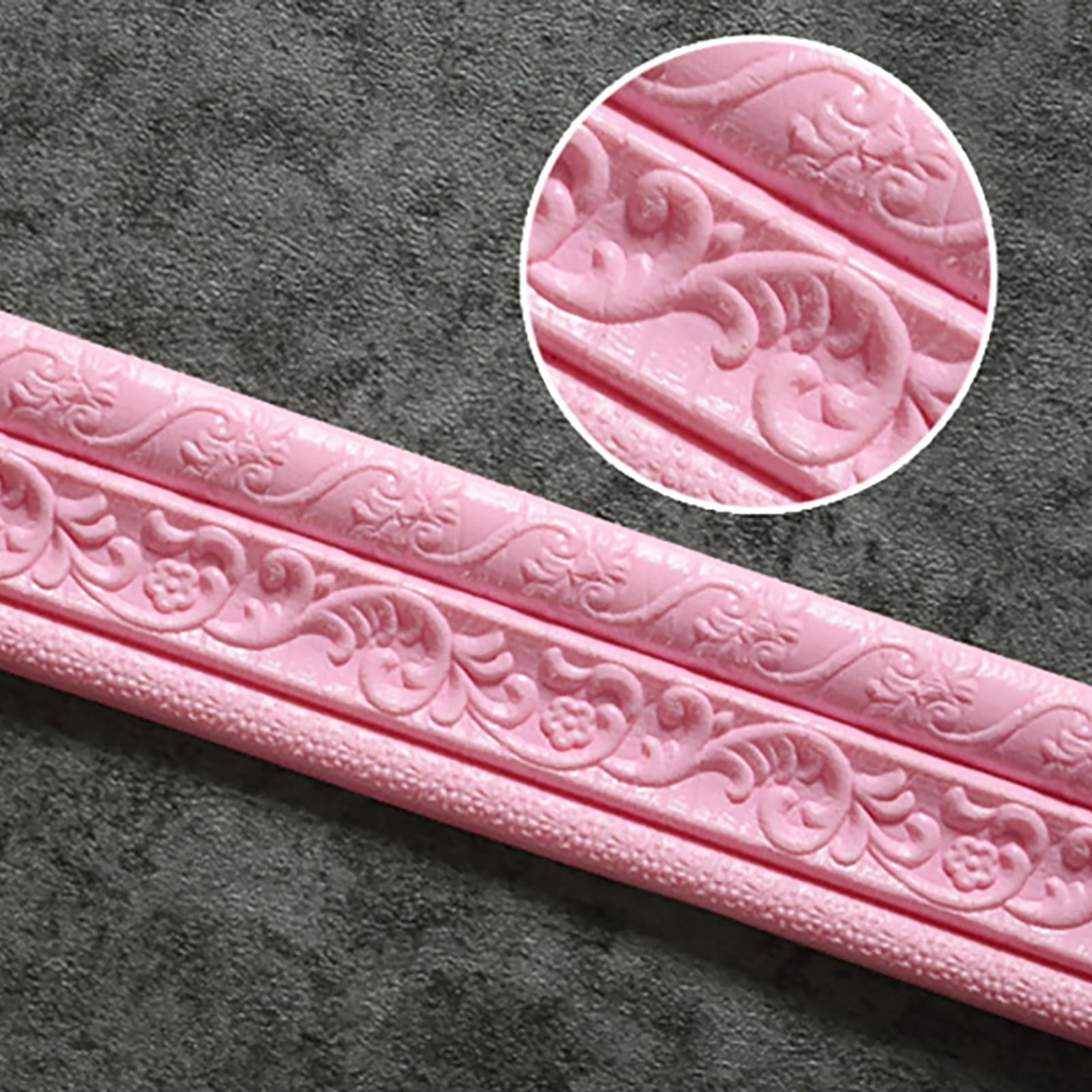 MRULIC Home DecorationWall Trim Line Skirting Border 3D Pattern Sticker Decorative Self Adhesive