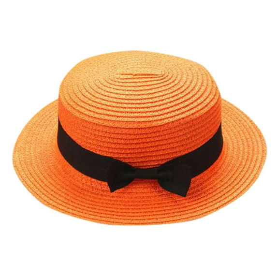 MRULIC baseball cap Baby Bowknot Children Breathable Ha Kids Hat Boy Girls Cap Orange + One size