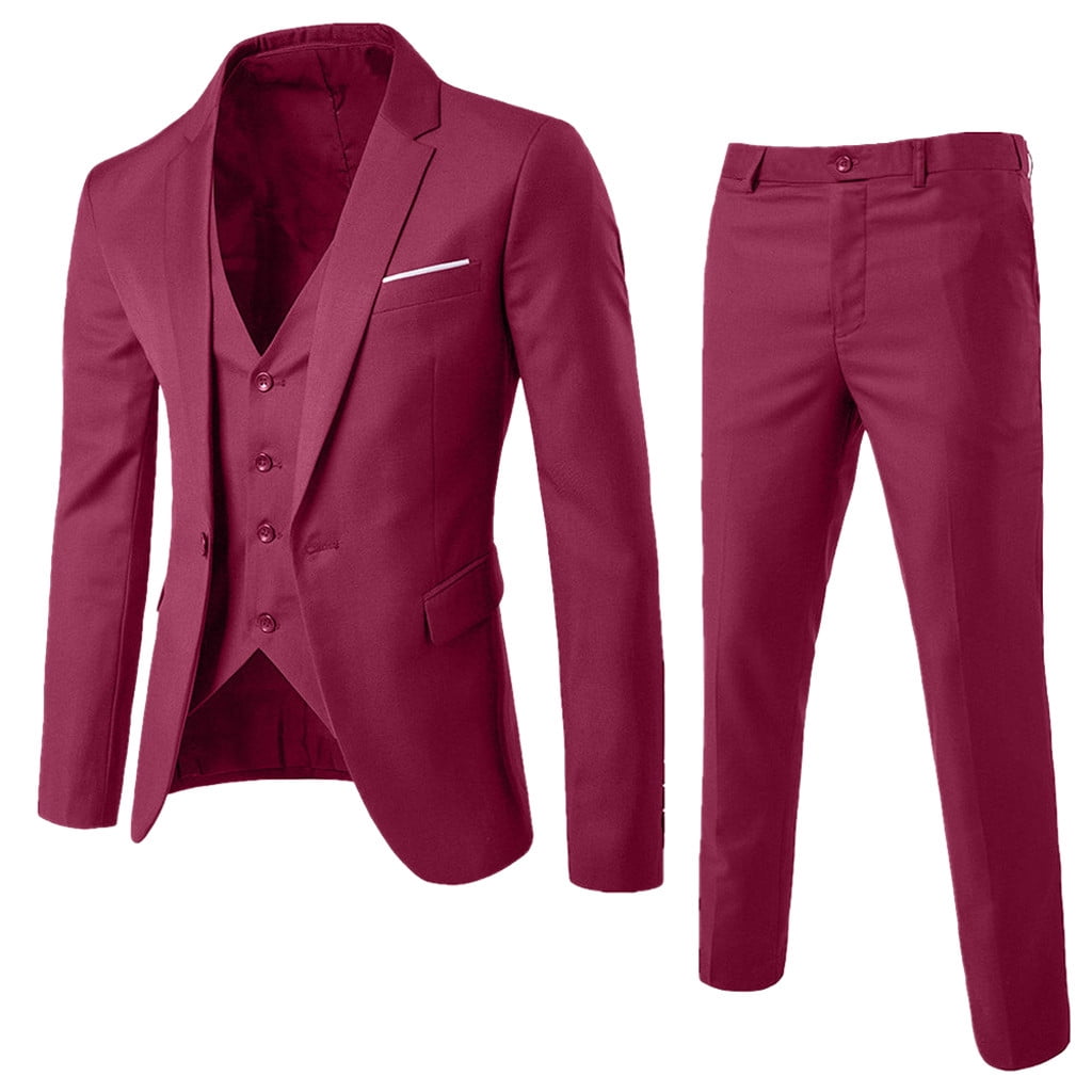 Men's Business Plain Color Wrap Around Suit Pants - Temu