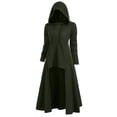 thumbnail image 1 of MRULIC coat for women Womens Fashion Hooded Plus Size Vintage Cloak High Low Sweater Blouse Tops Women's Jackets Coats Green + 4XL, 1 of 4