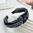 thumbnail image 1 of MRULIC headbands for women Fashion Bow Knot Hairband Women Hair Head Hoop Simple Sweet Girls Hair Headband Black + One size, 1 of 2