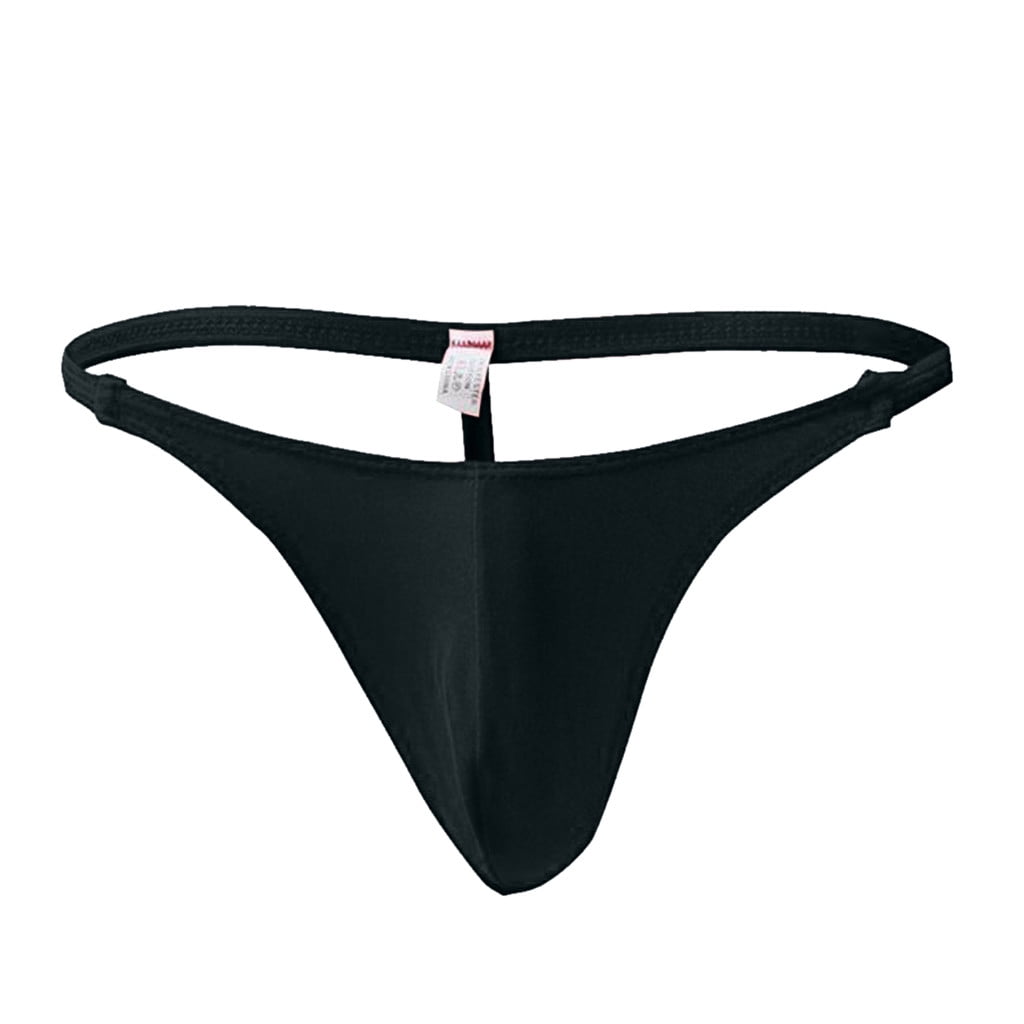 MRULIC intimates for women Sretch Men's Micro Gstring Thong Underwear  Briefs Tback Black + One size