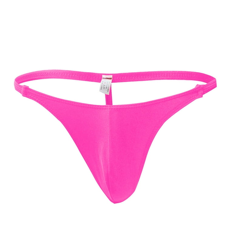 MRULIC intimates for women Sretch Men's Micro Gstring Thong Underwear  Briefs Tback Hot Pink + One size