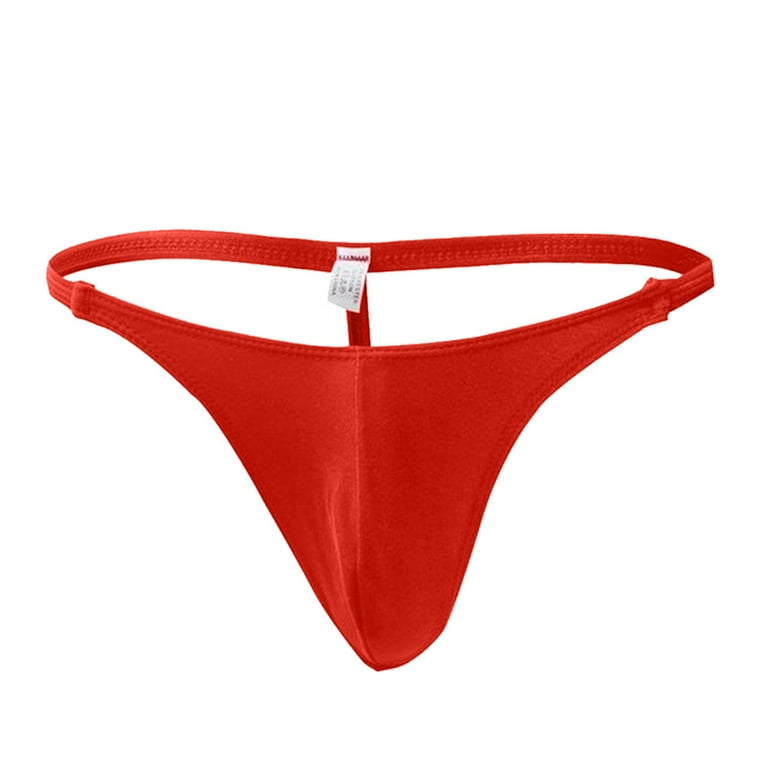 MRULIC intimates for women Sretch Men's Micro Gstring Thong Underwear  Briefs Tback Red + One size