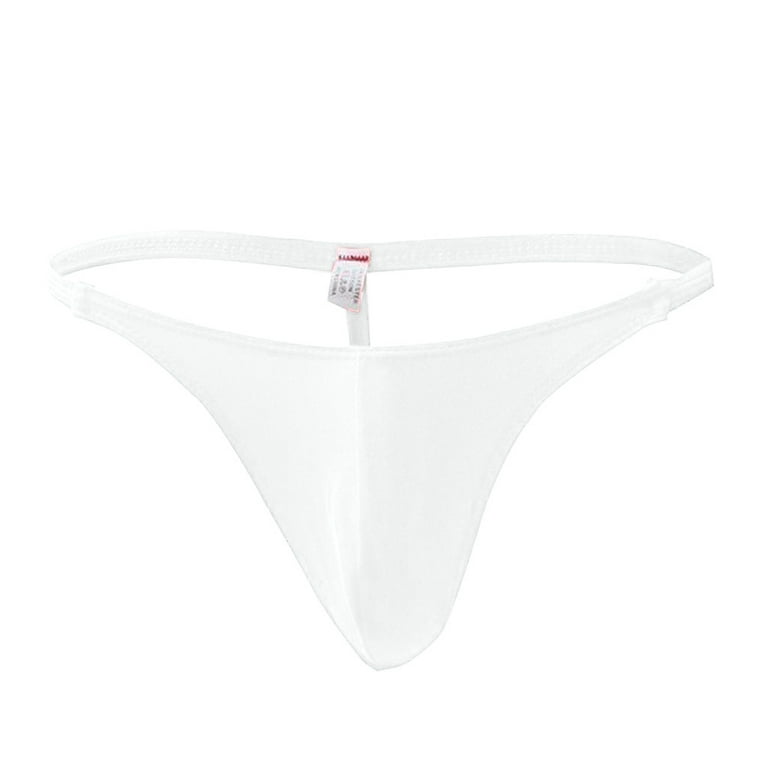 MRULIC intimates for women Sretch Men's Micro Gstring Thong Underwear  Briefs Tback White + One size