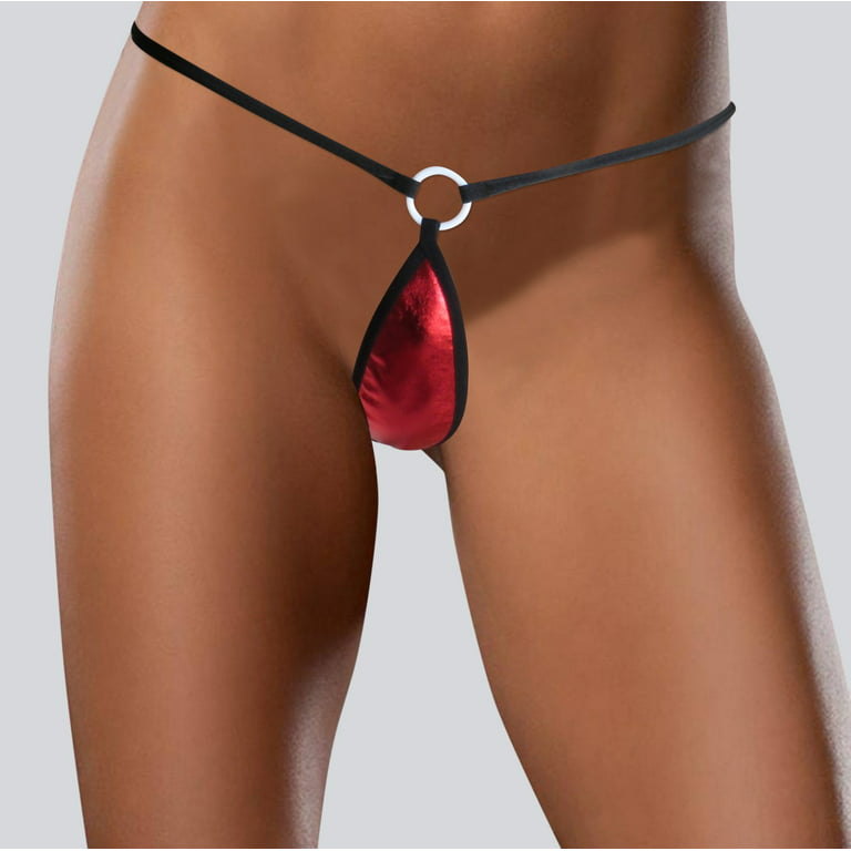 MRULIC intimates for women Underwear Underpants Women T Lingerie Open  Crotch Pants Red + One size 