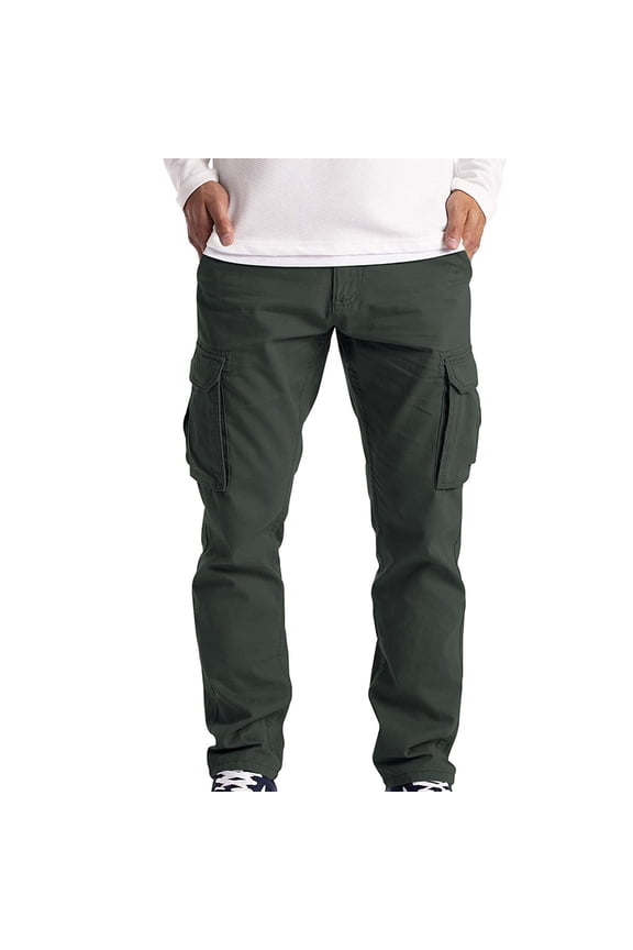 jeans for men Cargo Wear Cargo Men's Full 6 Pocket Work Pants Trousers Combat Men's pants Men Cargo Pants Dark Grey + S