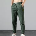 thumbnail image 1 of MRULIC jeans for men Fashionable Men's Plus Trousers Loose Size Feet With Tied Tracksuit Pants Men's pants Men Casual Pants Green + 3XL, 1 of 9