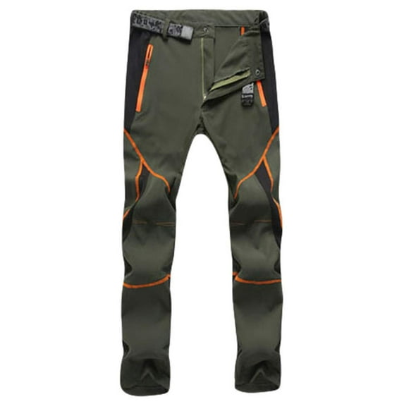 MRULIC jeans for men Waterproof Hiking Windproof Couple Dry Trousers Outdoor Men Quik Pants Men's pants Men Casual Pants Army Green + XXL