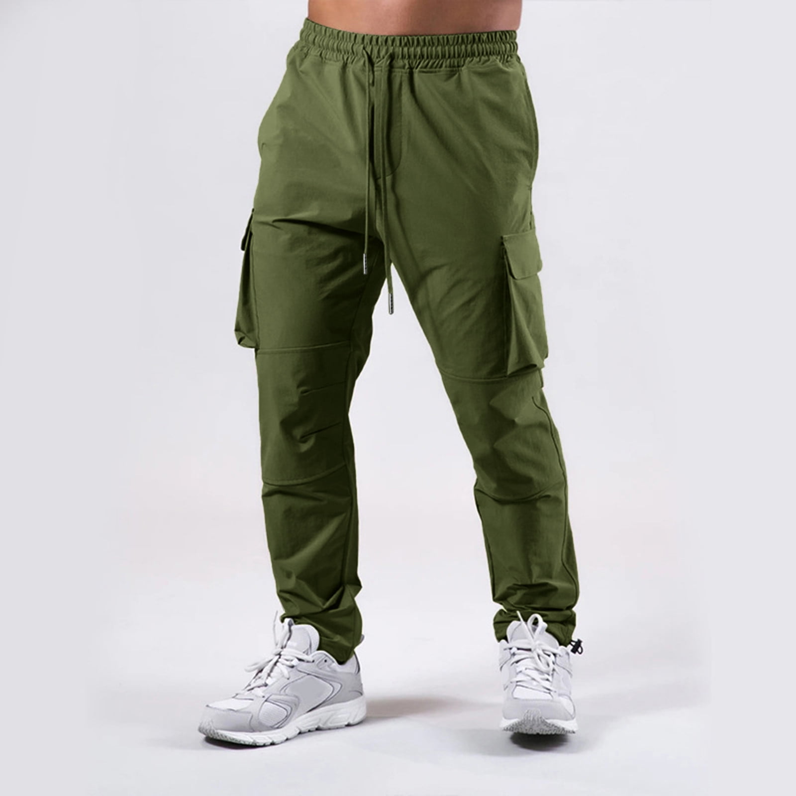 Large Size Mens Cargo Pants Military Style Tactical Cotton Overalls Male  Multi Pockets Casual Loose Straight Trousers for Men