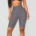 thumbnail image 1 of MRULIC leggings for women Casual Leggings Shorts Elastic High Womens Fashion Sports Pants Waist Bike Yoga Pants Grey + XXL, 1 of 9