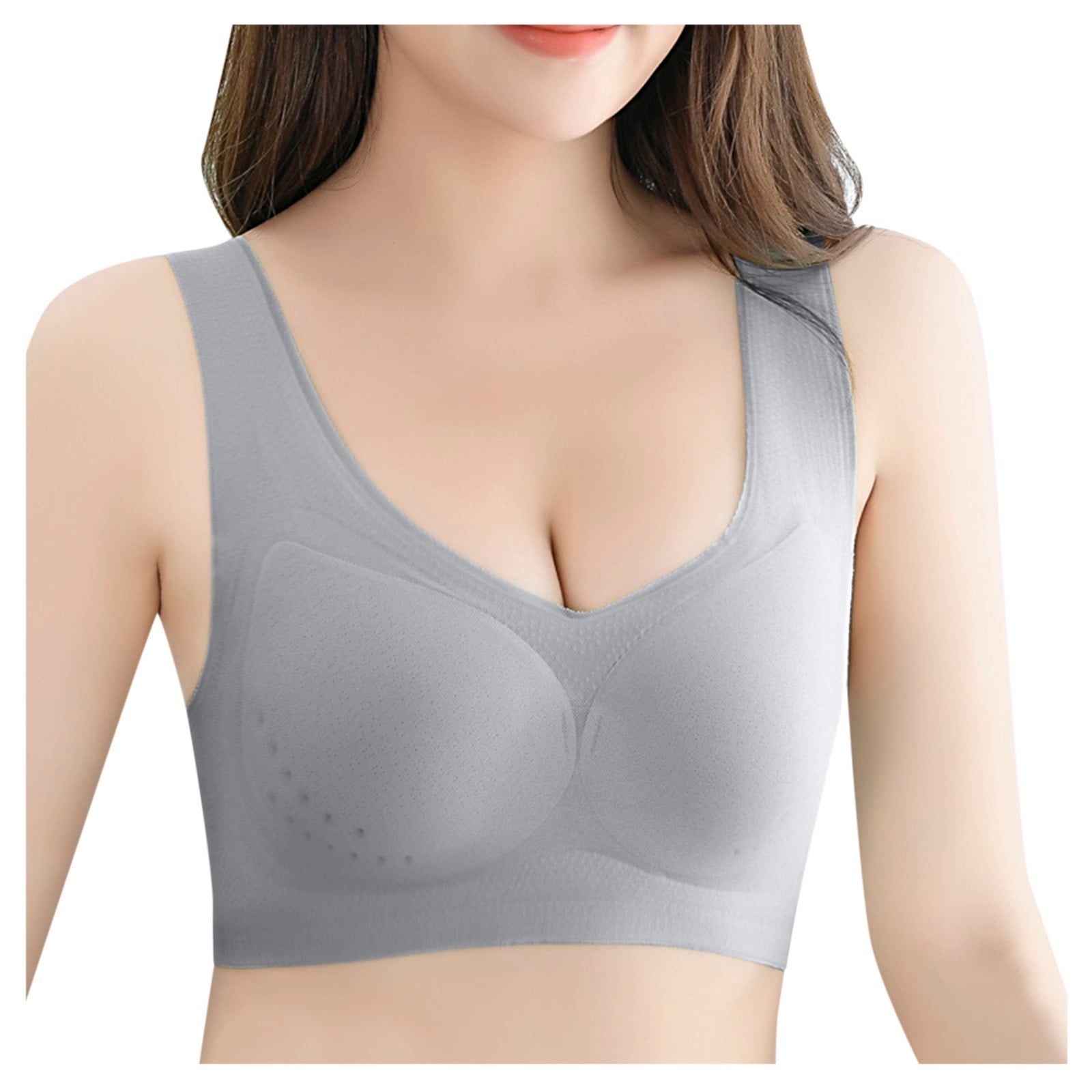 Thin Lace Butterfly Seamless Beautiful Back Breathable Ice Silk Sports  Latex Bra
