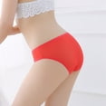 thumbnail image 1 of MRULIC panties for women Womens Low Waist Sheer Mesh Briefs Cute Seamless Panties For Women Red + XL, 1 of 8