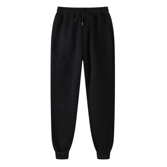 MRULIC pants for women Men's Pants Pants Sweatpants -hop Pants Legging Padded Casual Pants Black + L