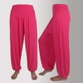 thumbnail image 1 of MRULIC pants for women Womens Elastic Loose Casual Cotton Soft Yoga Sports Dance Harem Pants Plus Size Pants Hot Pink + XL, 1 of 4