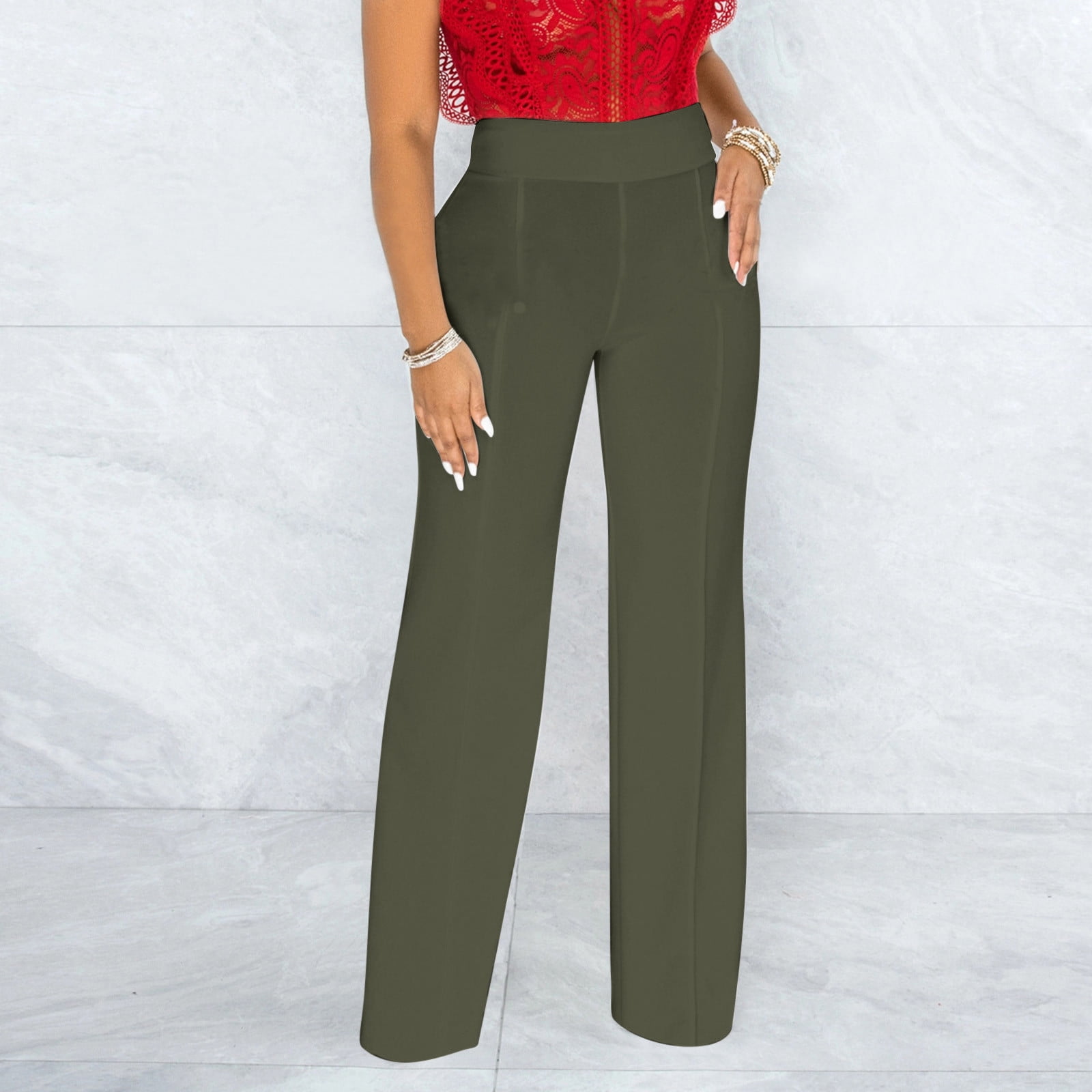 Buy Women White Regular Fit Solid Twill Parallel Trousers