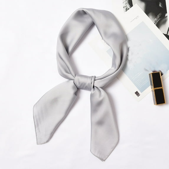 MRULIC scarfs for women Scarf Small Scarf Wind 70*70CM Small Scarf Silk Retro Simpled Small Decoration Women Scarf Seadscarf Scarf Grey + One size