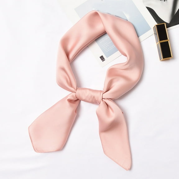 MRULIC scarfs for women Scarf Small Scarf Wind 70*70CM Small Scarf Silk Retro Simpled Small Decoration Women Scarf Seadscarf Scarf Pink   One size