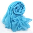 thumbnail image 1 of MRULIC scarfs for women Thin Scarves Scarf Chiffon Women Soft Lady Girls Wrap Shawl Beach Long Scarf Sky Blue + One size, 1 of 2