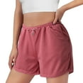 thumbnail image 1 of MRULIC shorts for women Women Casual Summer Workout Yoga Athletic Sports Hiking Drawstring Shorts With Pockets Watermelon red + XL, 1 of 7