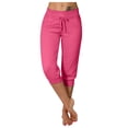thumbnail image 1 of MRULIC shorts for women Women's Fashion Short Pants Casual Chino Pants Solid Trouser Hotpink + L, 1 of 9