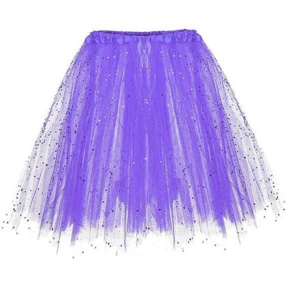 MRULIC skirts for women Women Petticoat Ballet Petticoat Underskirt Swing Tutu Princess Skirt Hippy Cosplay Cute New Skirt Purple + One size