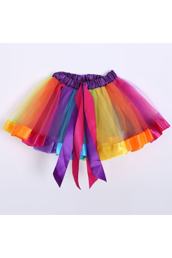 skirts for women Womens Multicolour Elastic 3 Layered Short Skirt Adult Tutu Dancing Skirt Multicolor + One size