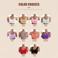thumbnail image 1 of MRULIC sports bras for women Women's Seamless MID Solid Color Sports Bra With Removable Bra Pad Beige + L, 1 of 8