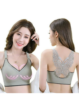 MRULIC sports bras for women Womens Large Size Butterfly Beauty