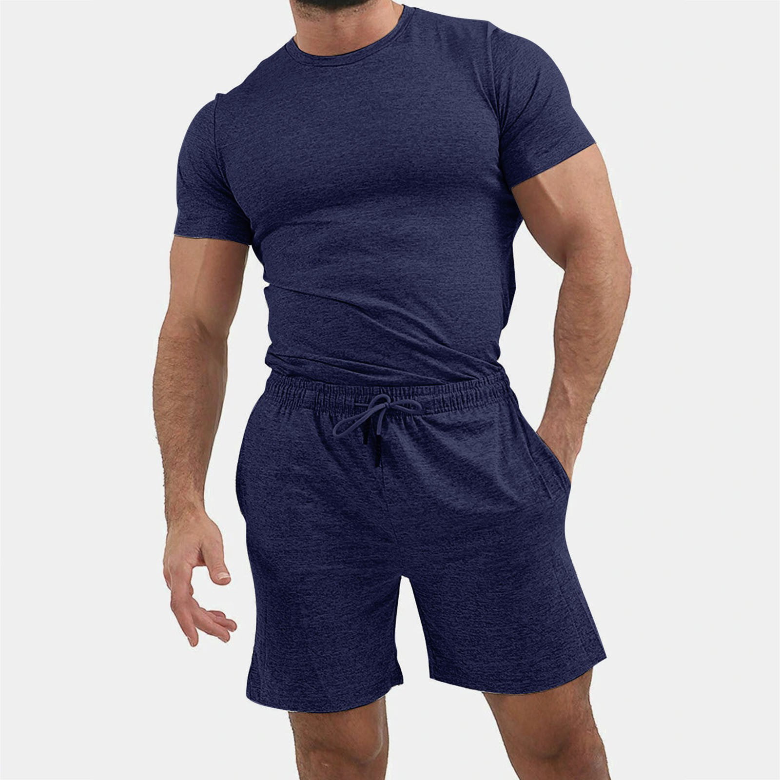 Uniqlo Mens AIRism Cotton T Shirt Shorts Lounge Set Pants Short Sleeve 2  Set 2XL