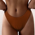 thumbnail image 1 of MRULIC swim shorts women Bikini Bottom For Women Swimsuits High Waisted Bathing Suits High Cut Hipster Brown + L, 1 of 5
